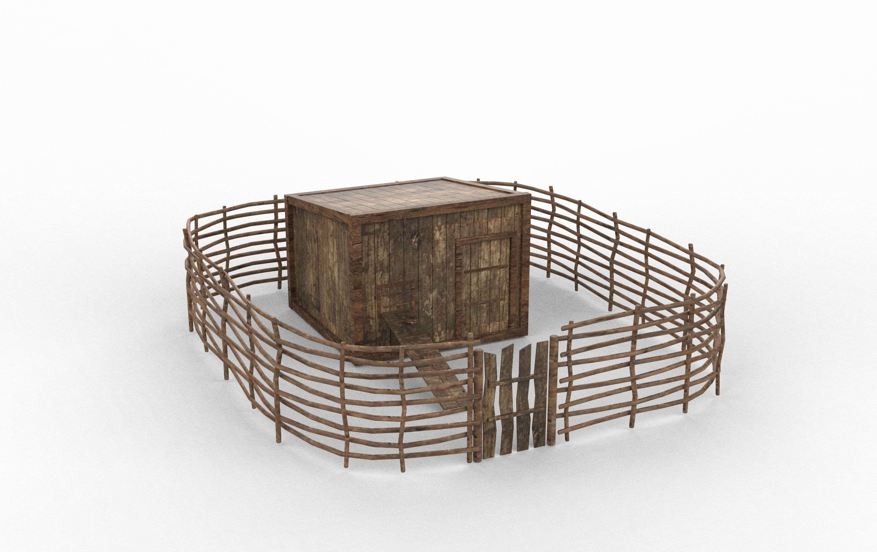 Chicken house 3D model_10