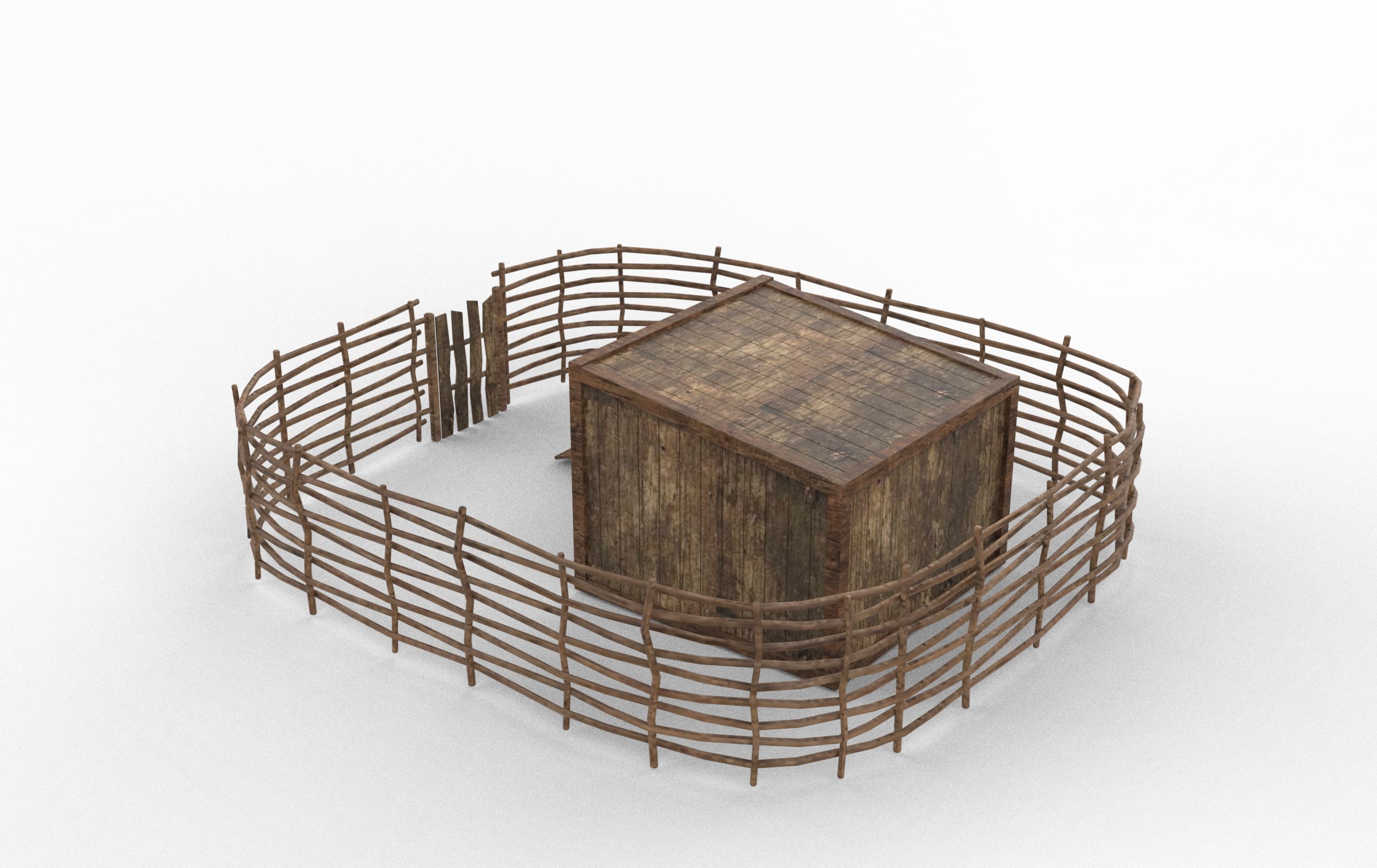 Chicken house 3D model_9