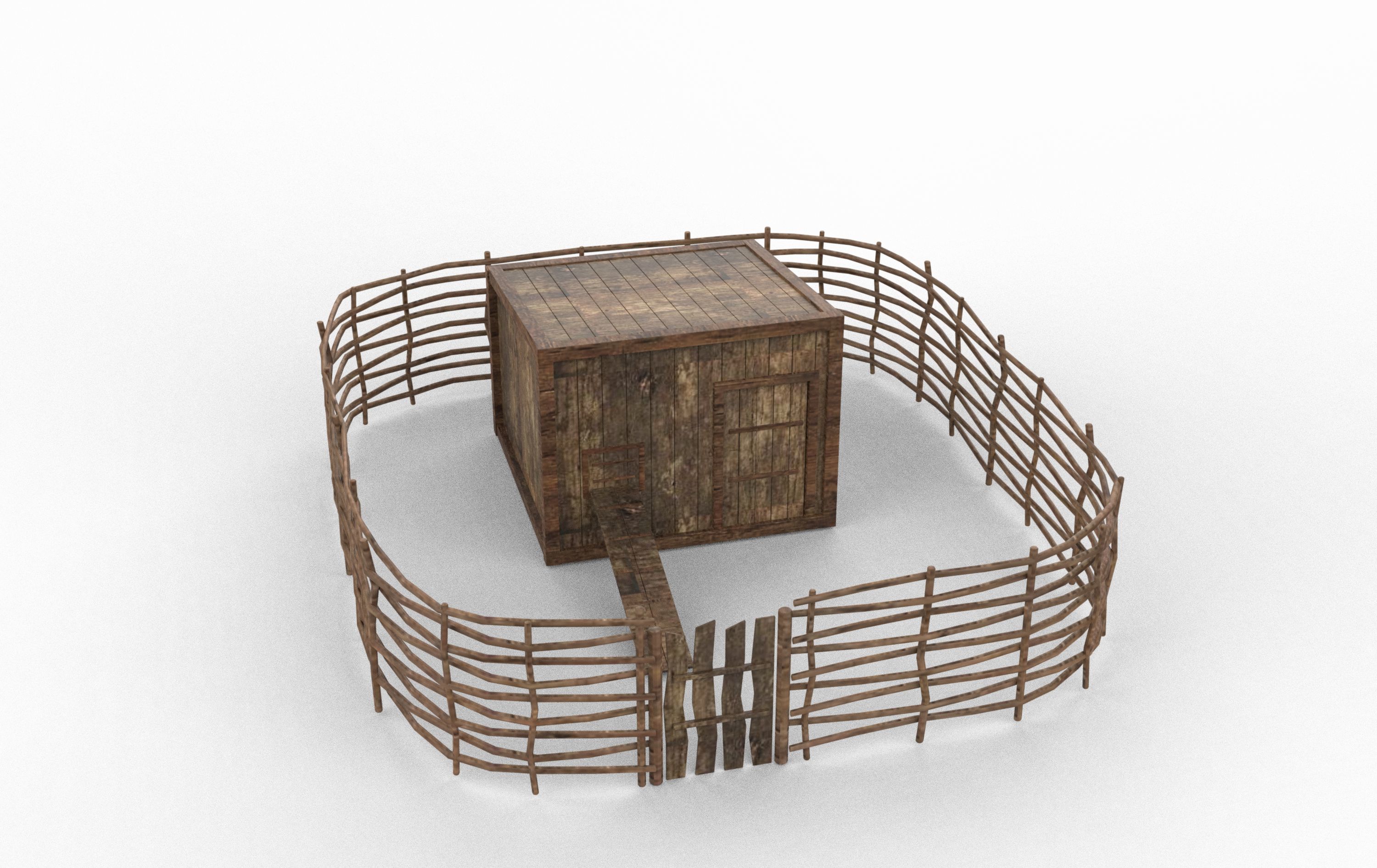 Chicken house 3D model_8
