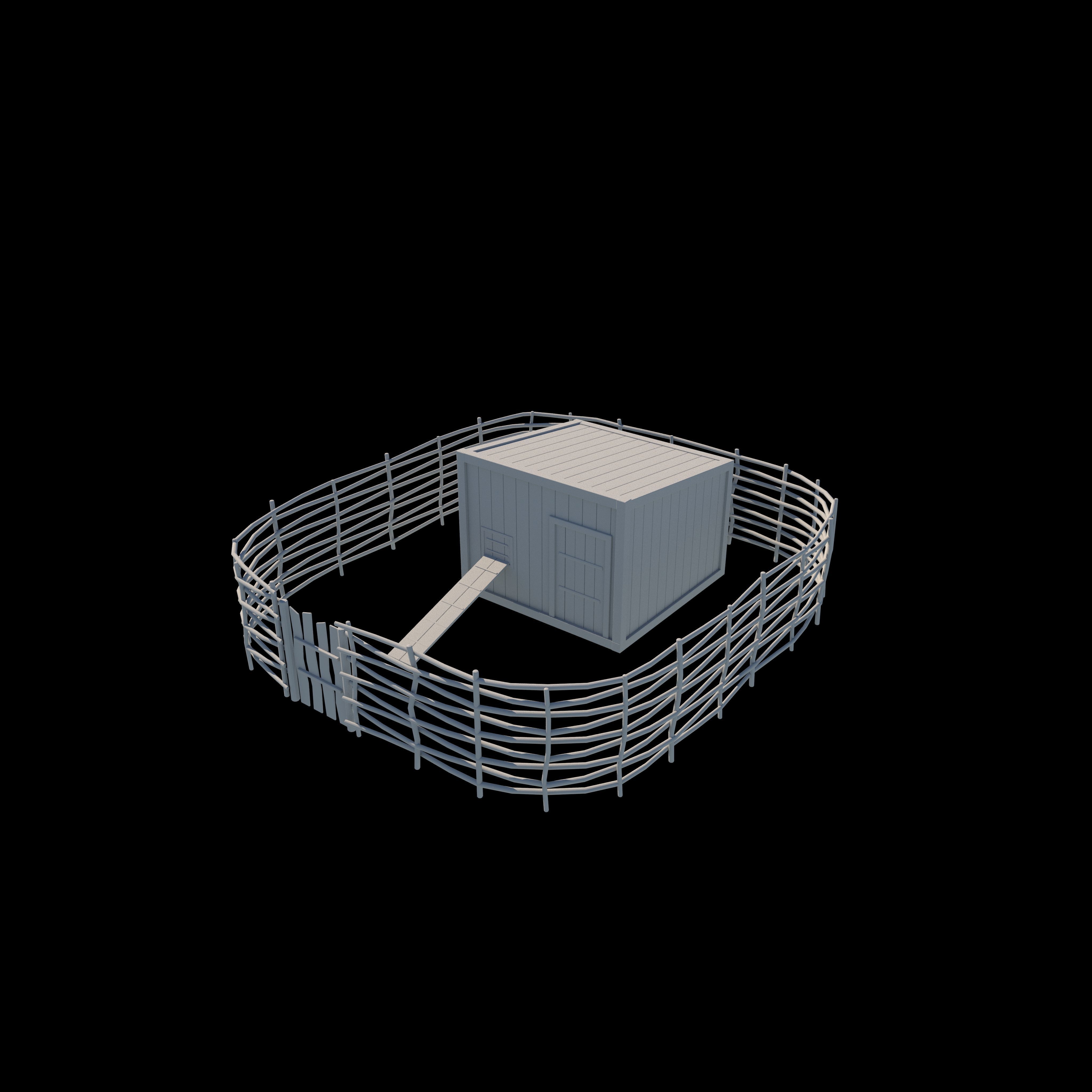 Chicken house 3D model_13