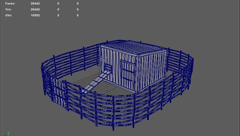 Chicken house 3D model_11