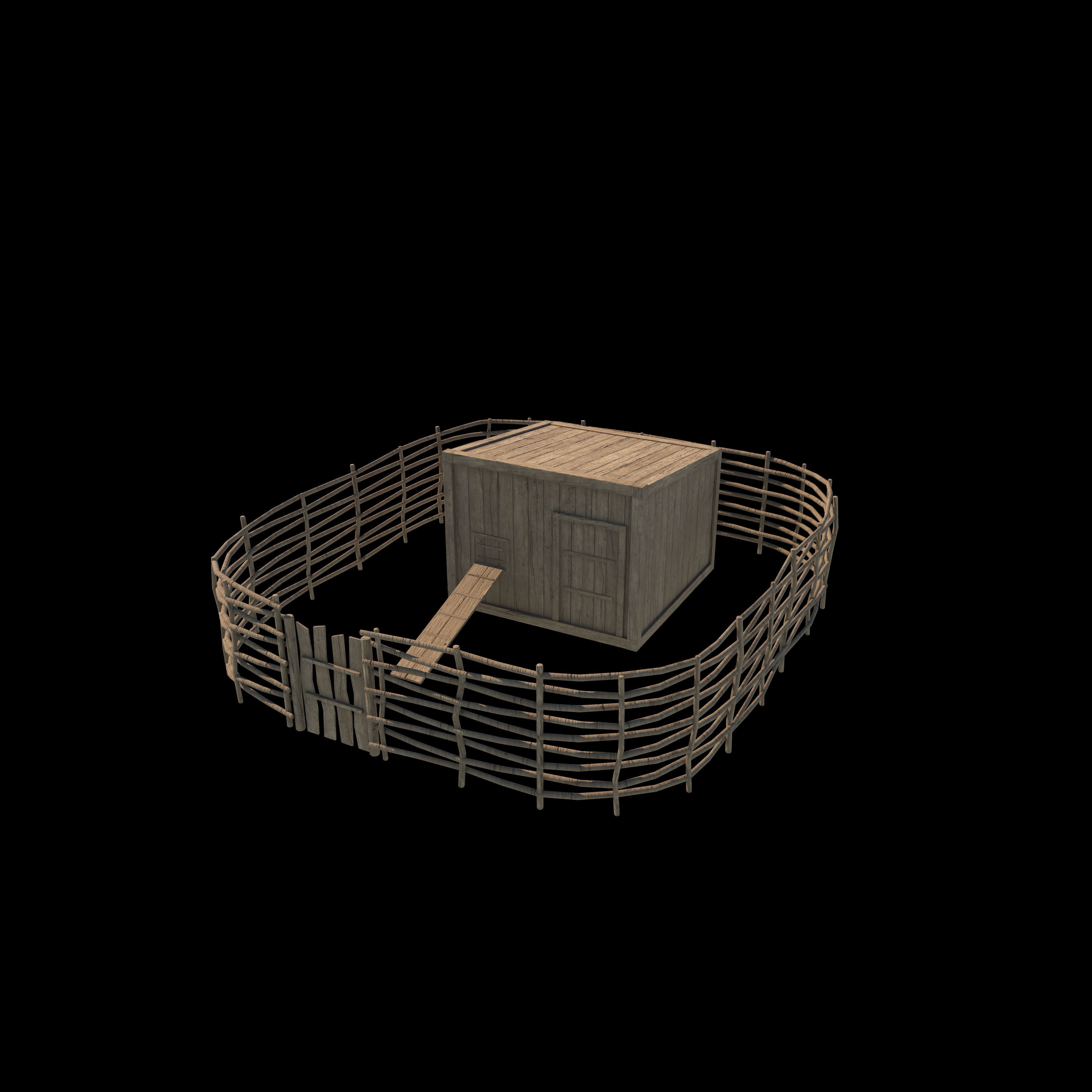 Chicken house 3D model_2