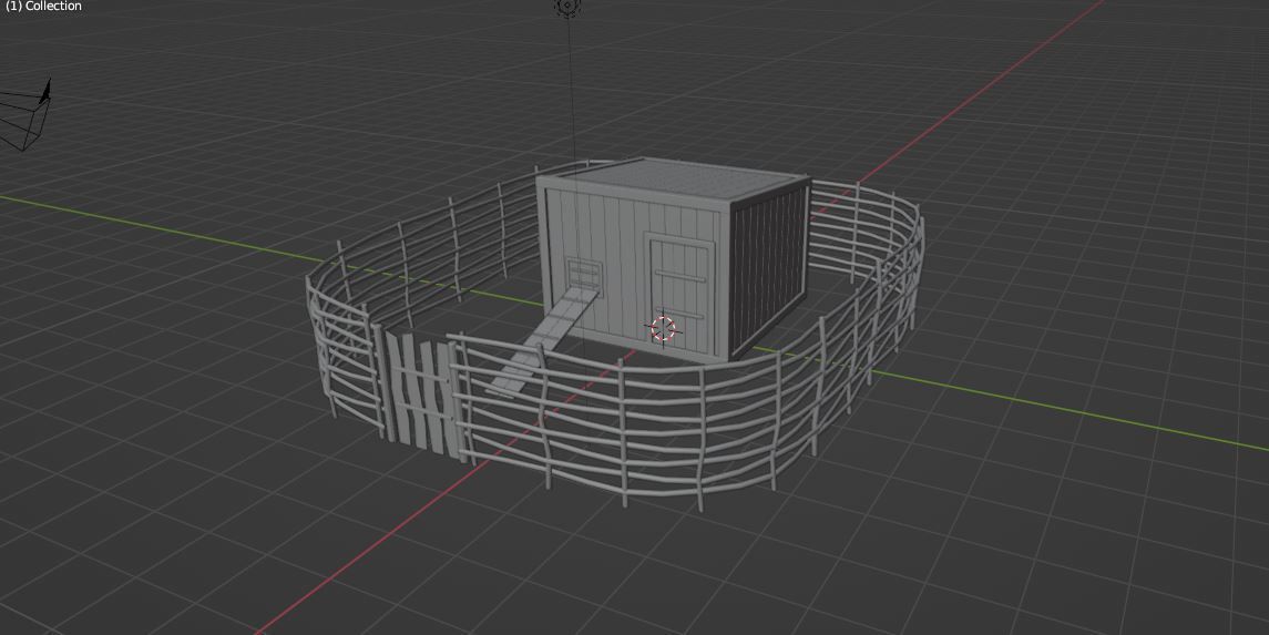 Chicken house 3D model_12