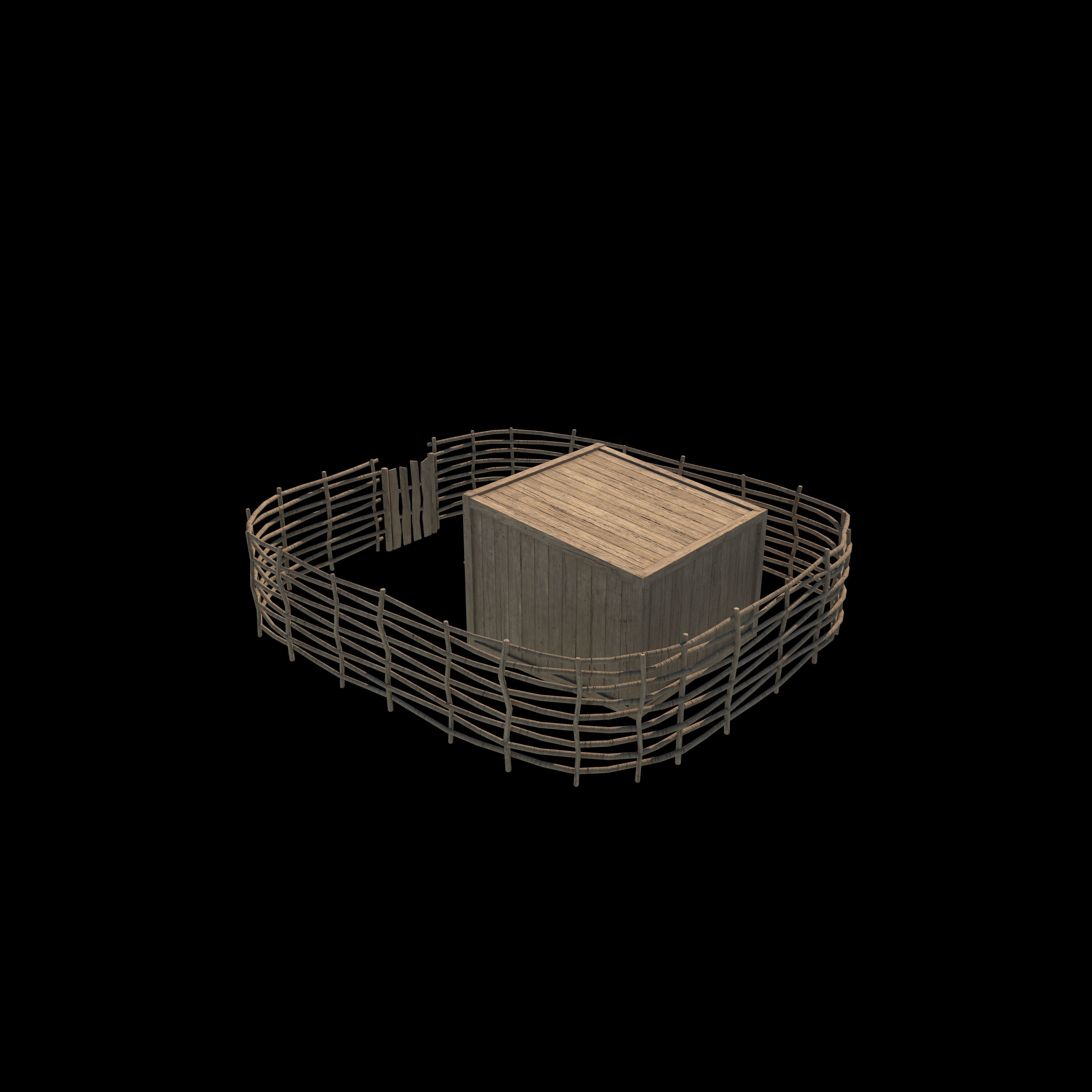 Chicken house 3D model_3