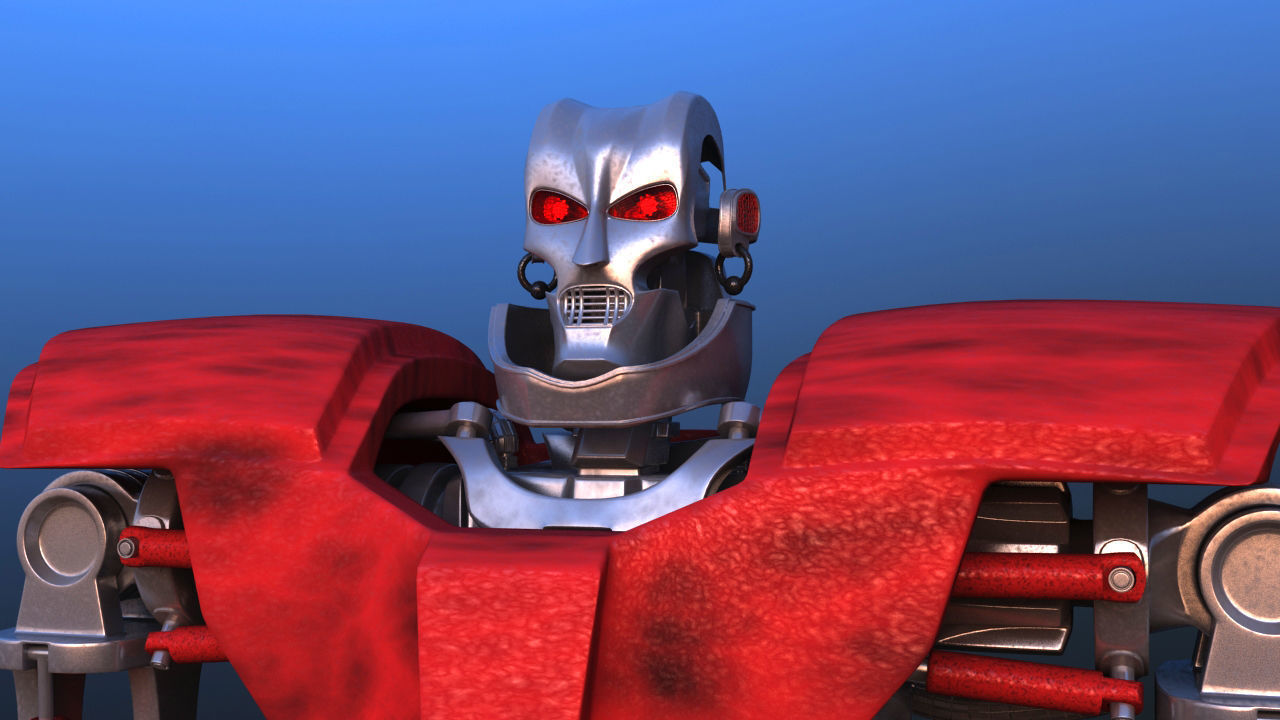 Futuristic Inline Skater Battle Robot 3D model_23