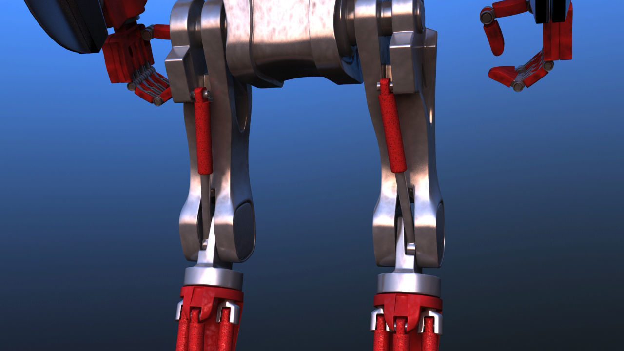 Futuristic Inline Skater Battle Robot 3D model_33