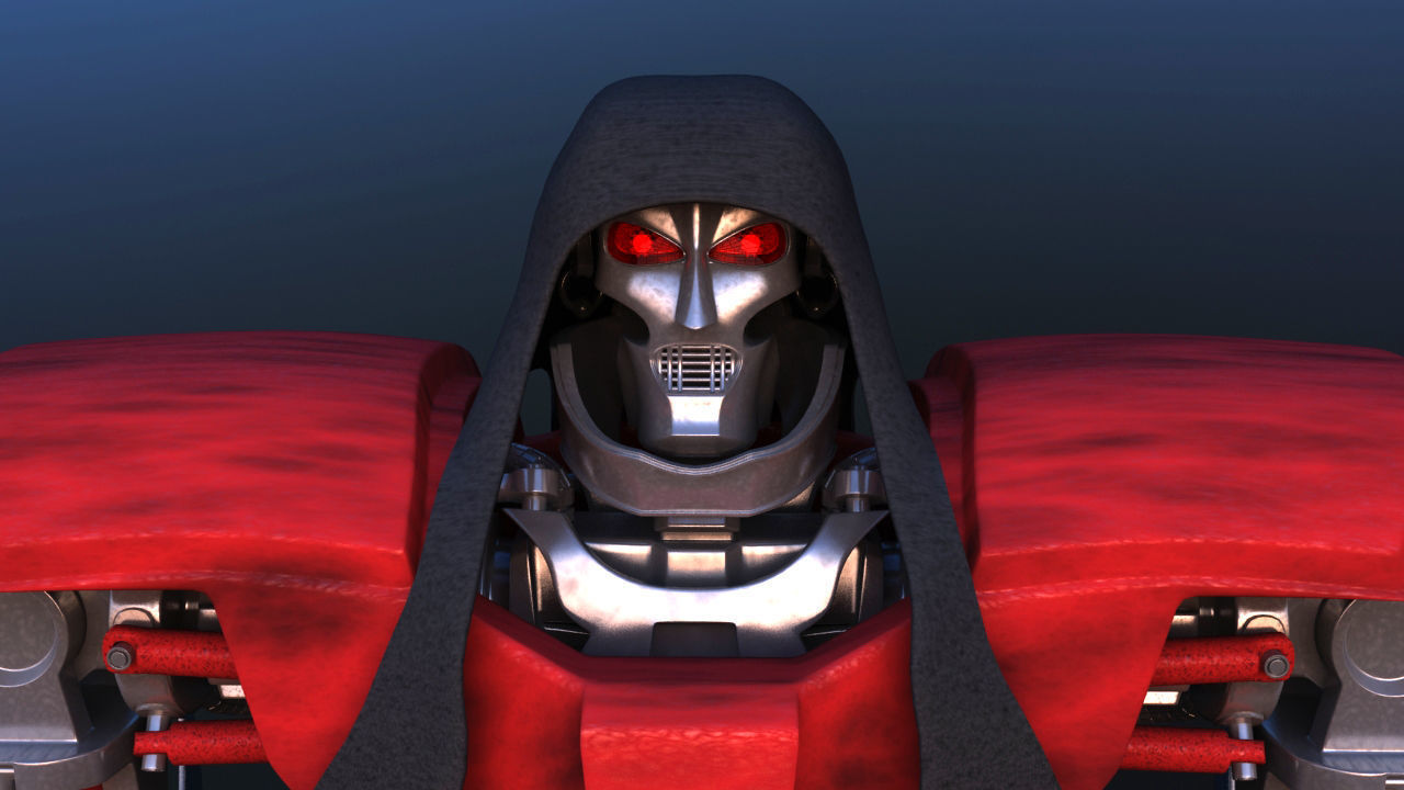 Futuristic Inline Skater Battle Robot 3D model_19