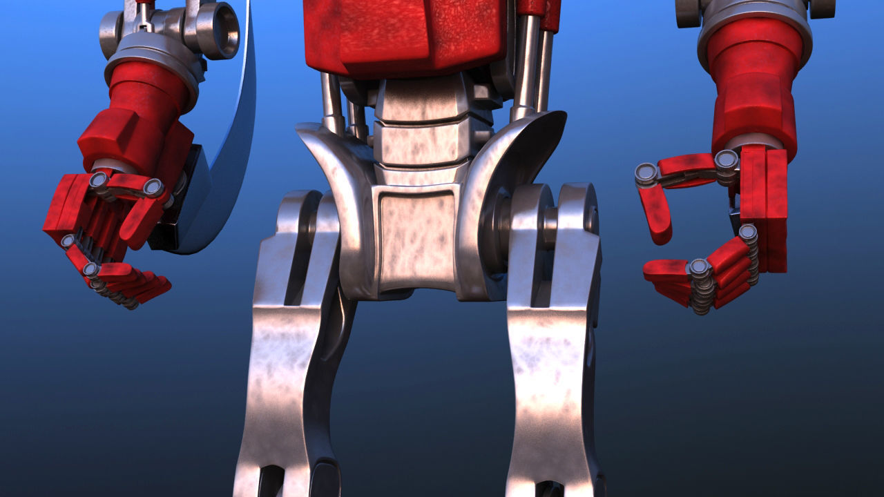 Futuristic Inline Skater Battle Robot 3D model_31