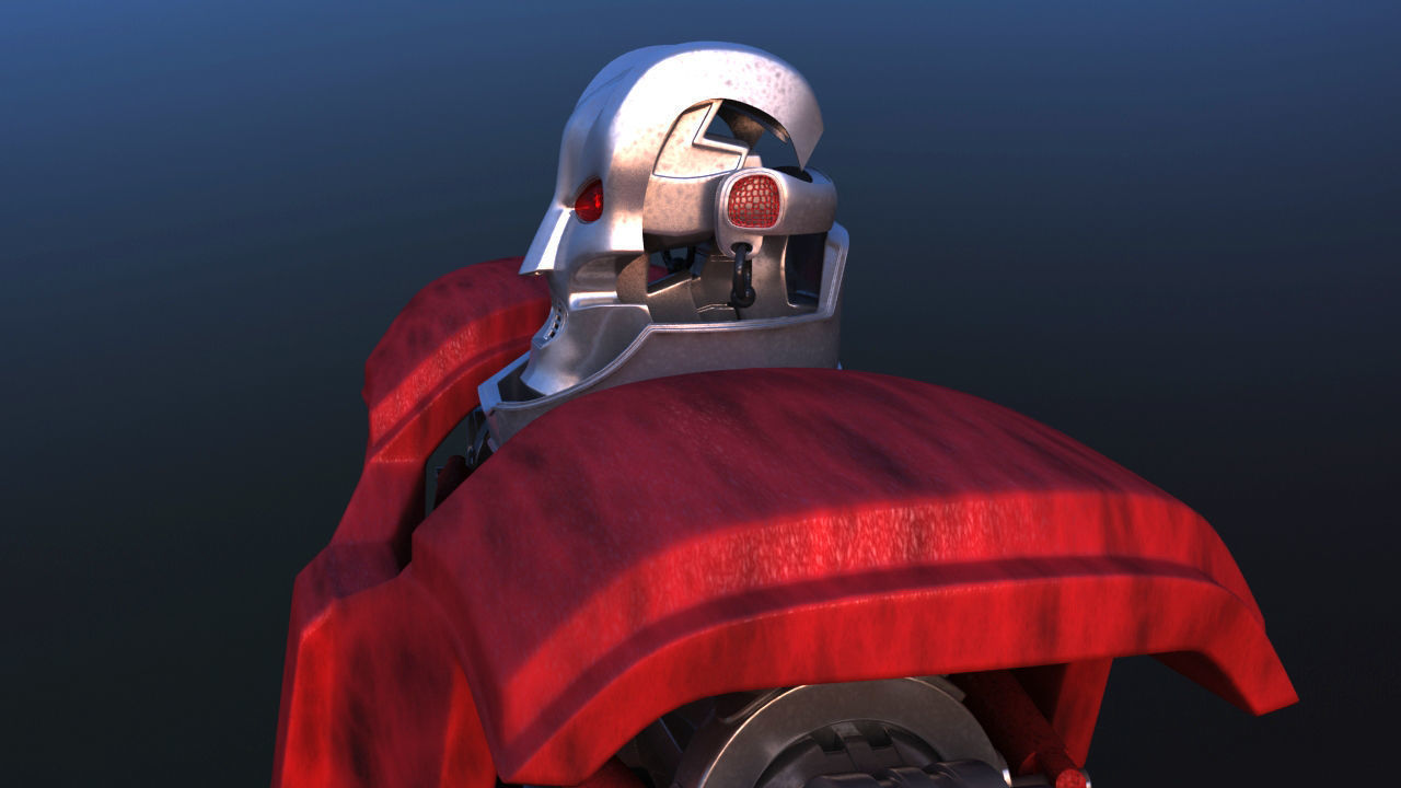 Futuristic Inline Skater Battle Robot 3D model_24