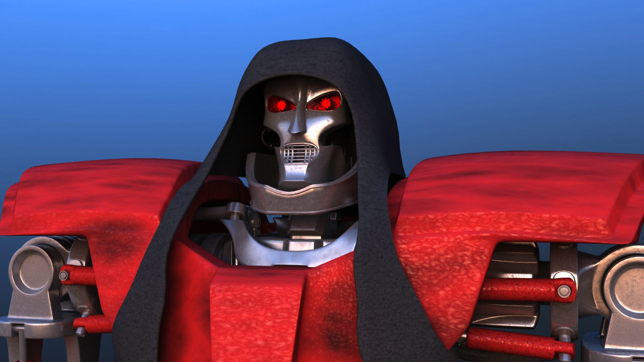 Futuristic Inline Skater Battle Robot 3D model_20