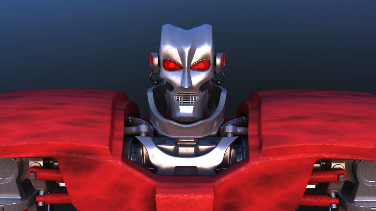 Futuristic Inline Skater Battle Robot 3D model_21