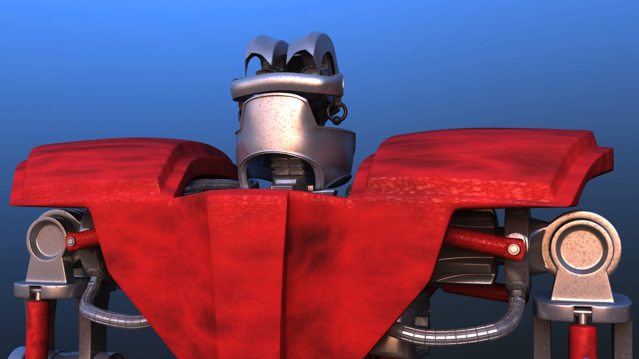 Futuristic Inline Skater Battle Robot 3D model_26