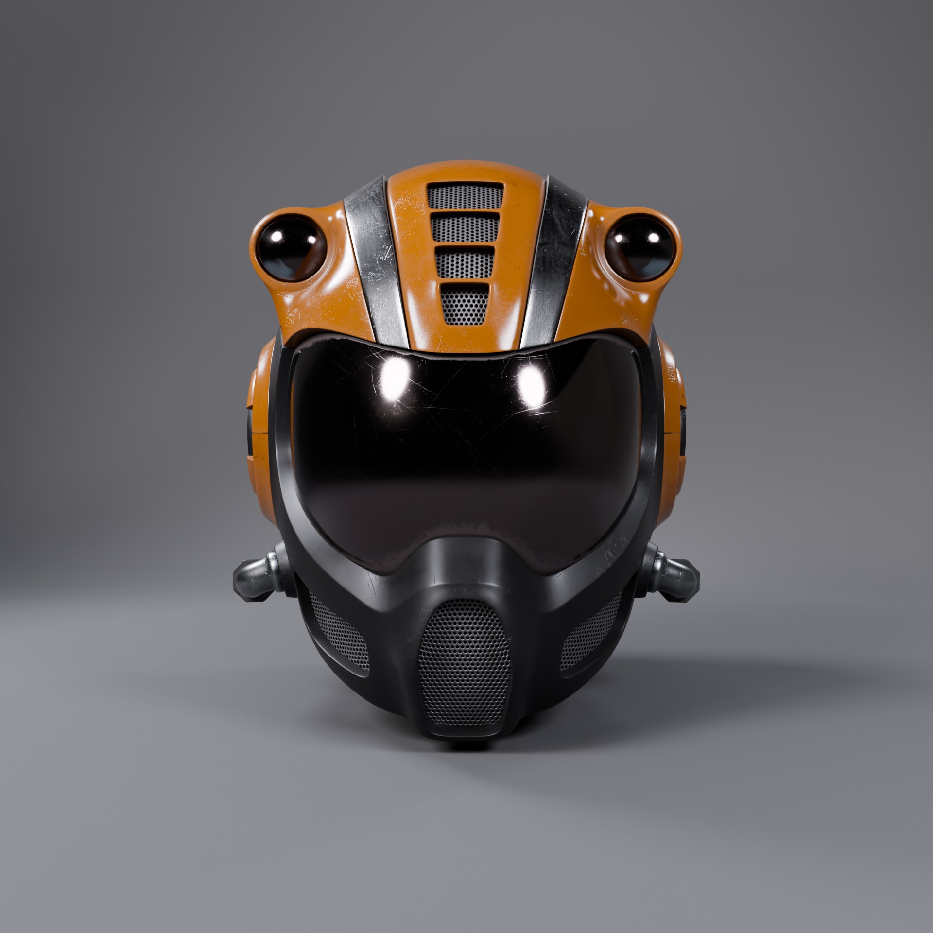 Futuristic Sci-Fi Helmet 3D model_2