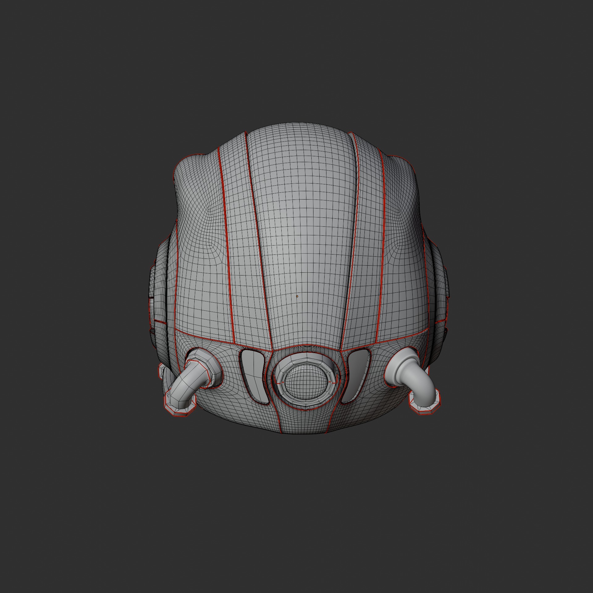 Futuristic Sci-Fi Helmet 3D model_6
