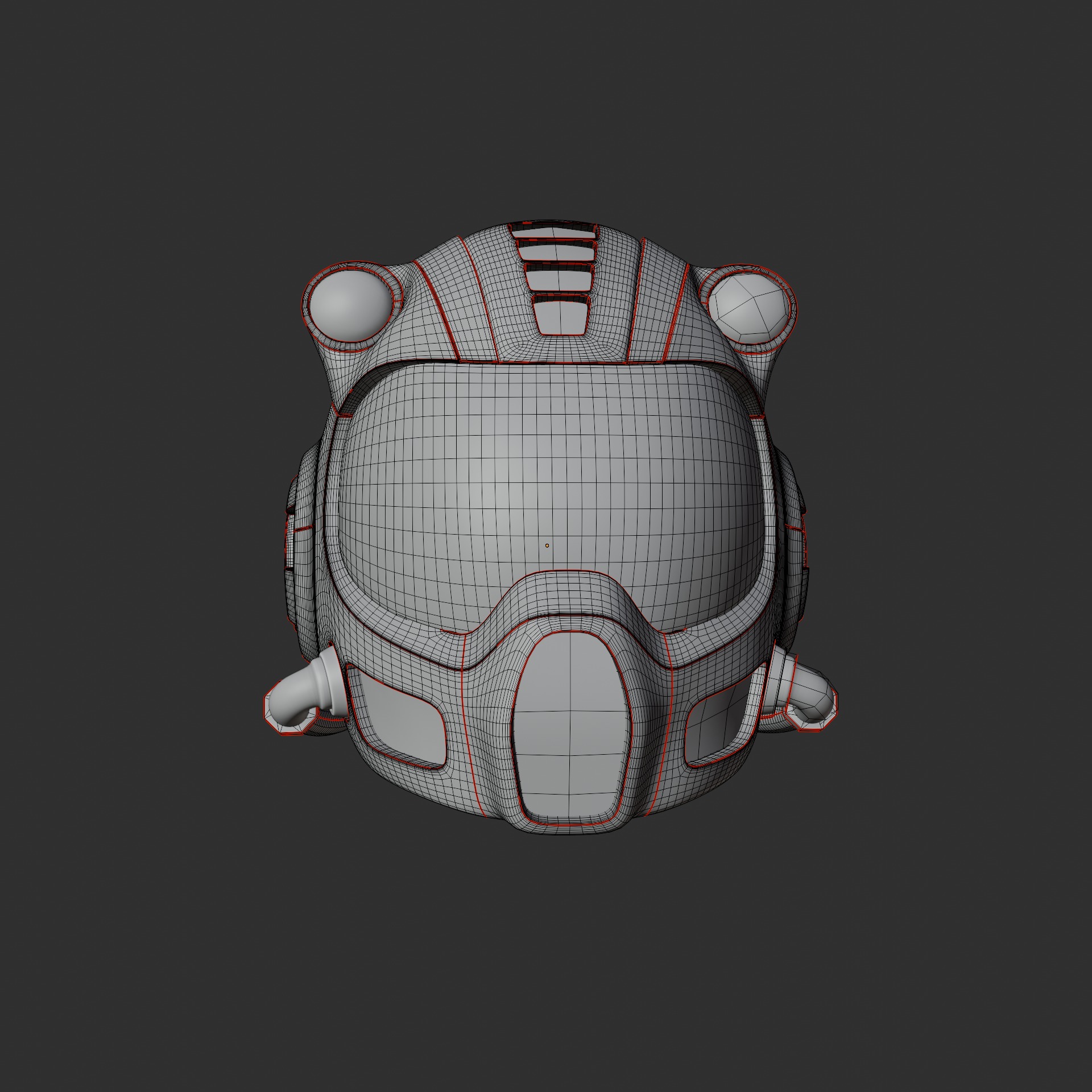 Futuristic Sci-Fi Helmet 3D model_7