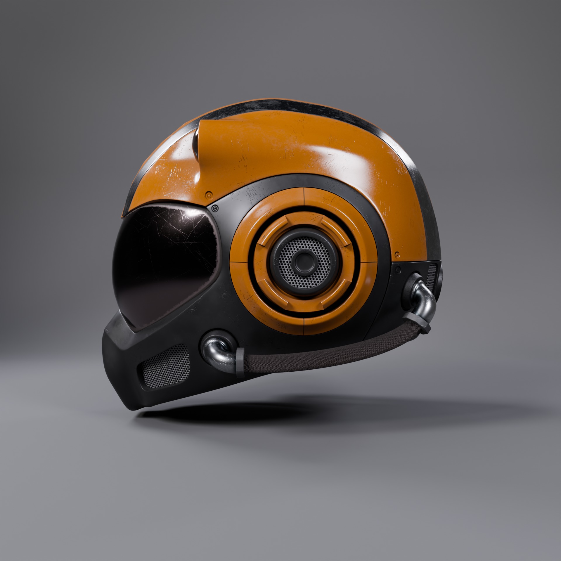 Futuristic Sci-Fi Helmet 3D model_3