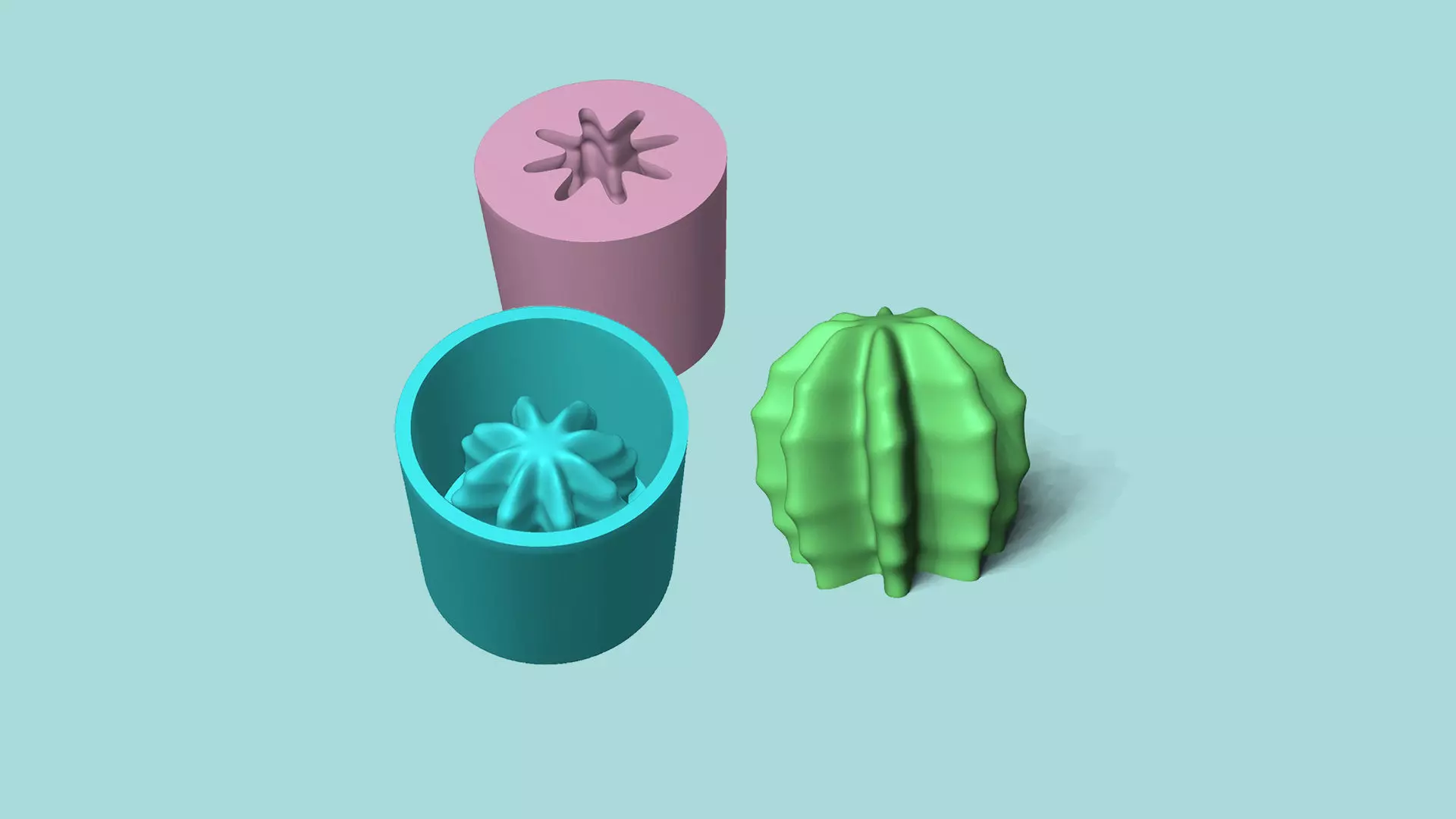 Cactus 12 - Silicon Mold Maker - Template Housing 3D print model_0