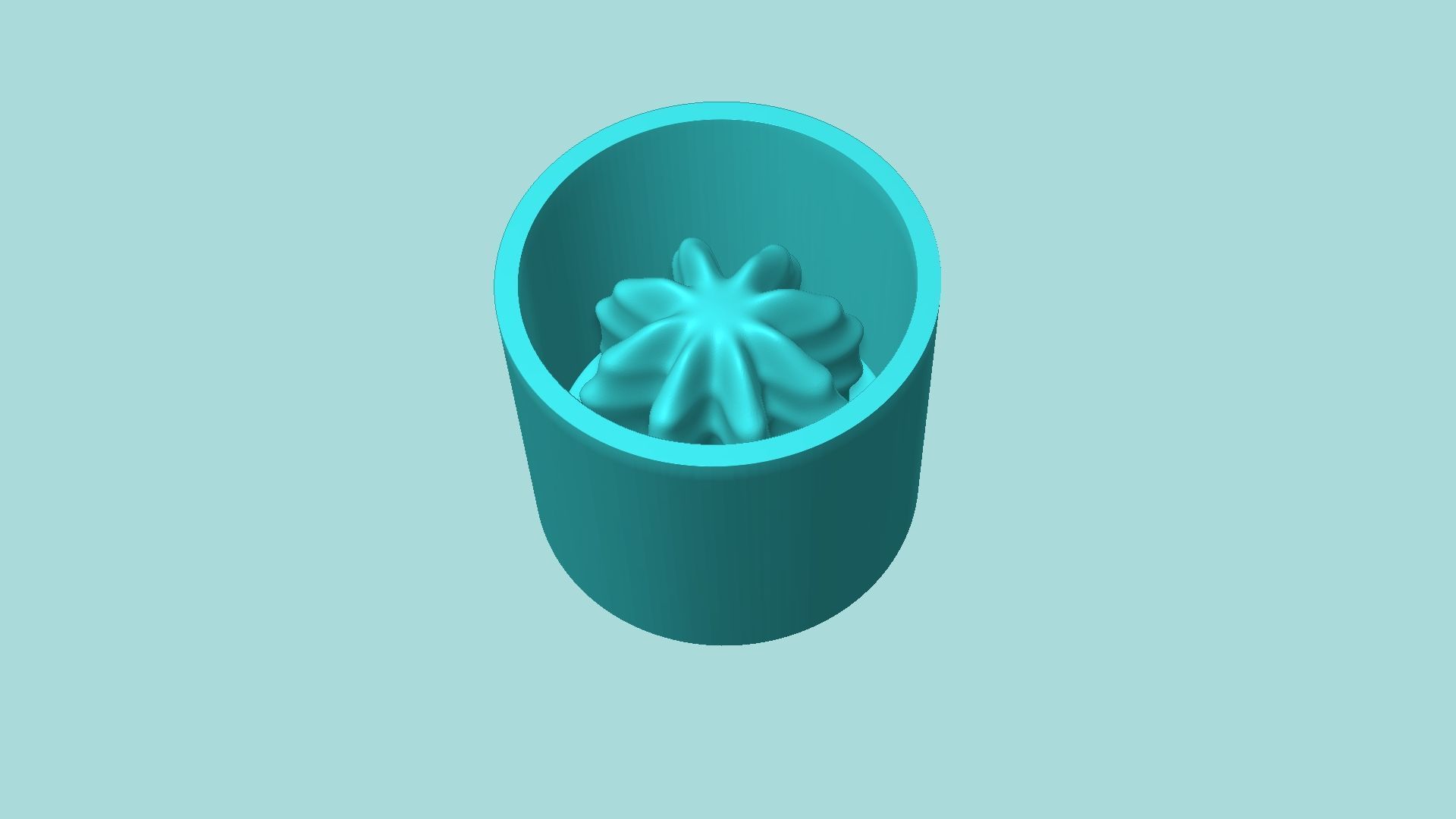 Cactus 12 - Silicon Mold Maker - Template Housing 3D print model_3