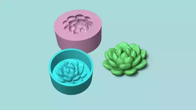 Cactus 10 - Silicon Mold Maker - Template Housing 3D print model