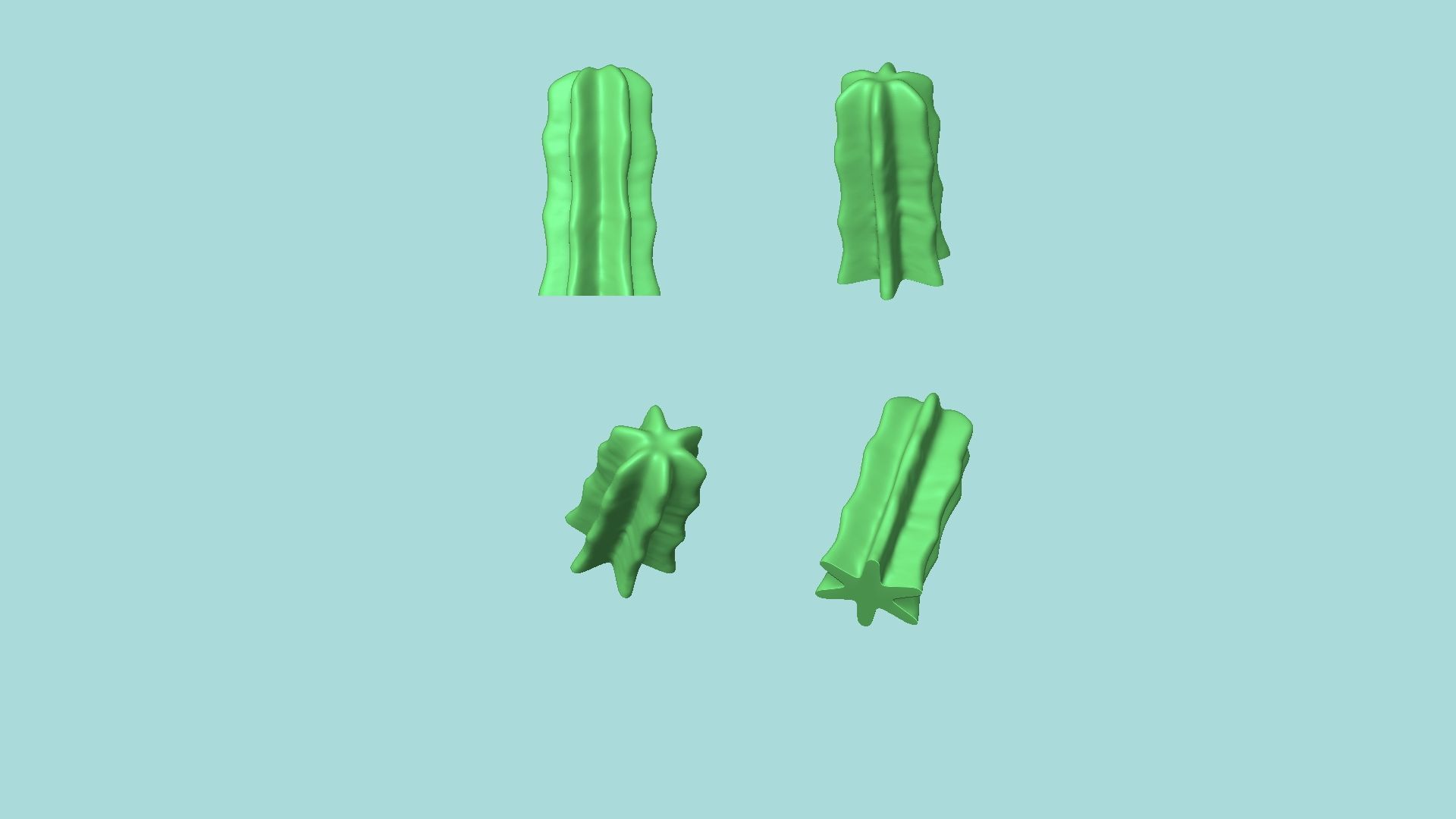 Cactus 07 - Silicon Mold Maker - Template Housing 3D print model_4