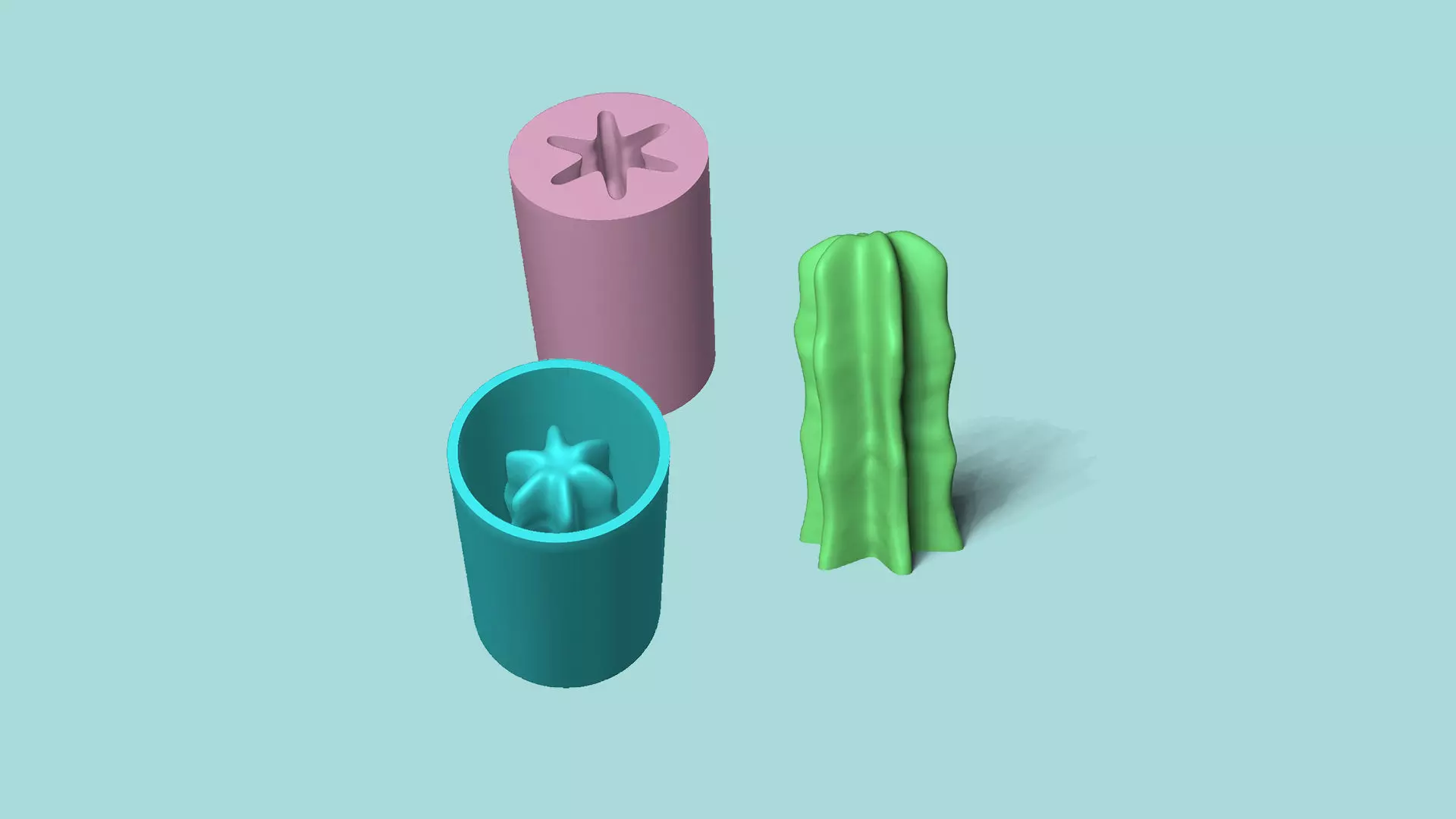 Cactus 07 - Silicon Mold Maker - Template Housing 3D print model_0