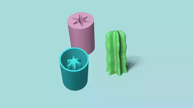 Cactus 07 - Silicon Mold Maker - Template Housing 3D print model