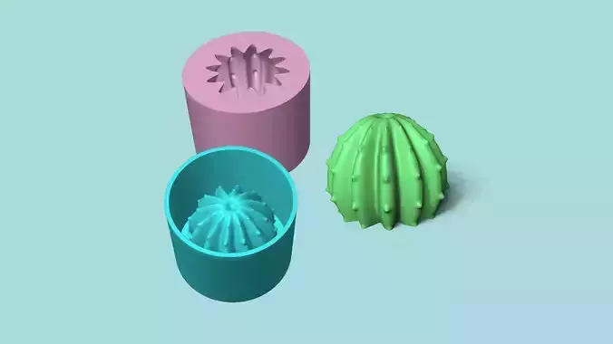 Cactus 06 - Silicon Mold Maker - Template Housing 3D print model
