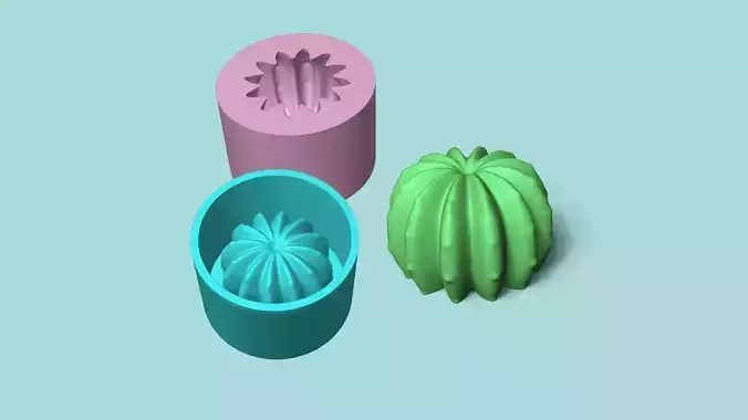 Cactus 05 - Silicon Mold Maker - Template Housing 3D print model