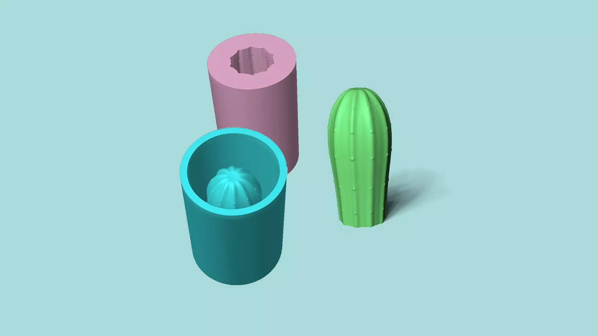 Cactus 02 - Silicon Mold Maker - Template Housing 3D model 3D printable |  CGTrader