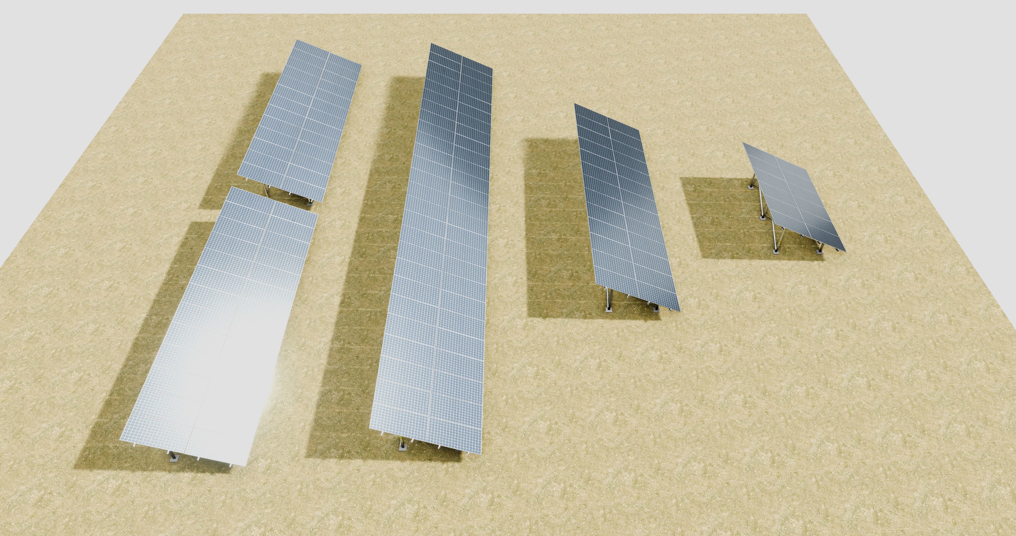 5 in 1 Solar Energy Structures 3D model_33