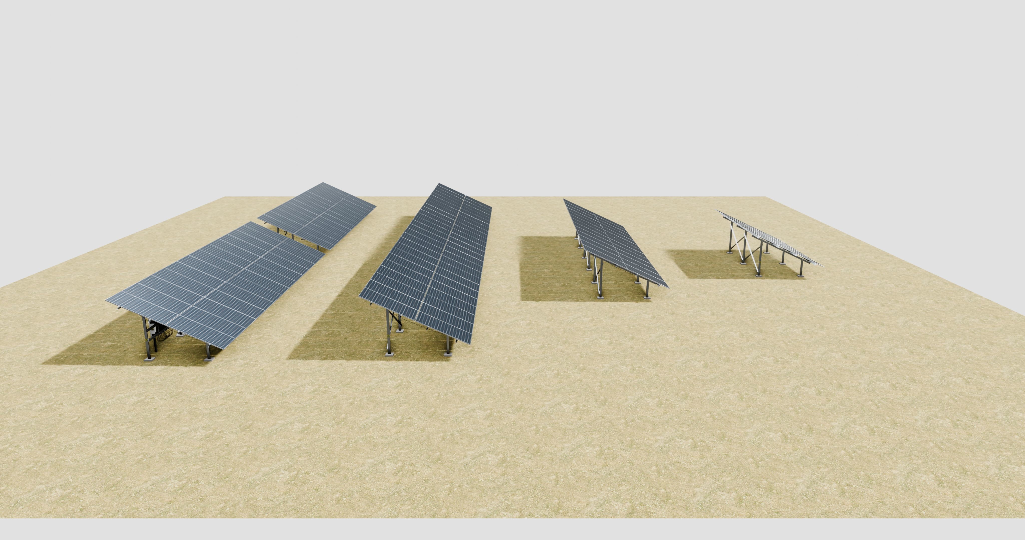 5 in 1 Solar Energy Structures 3D model_32