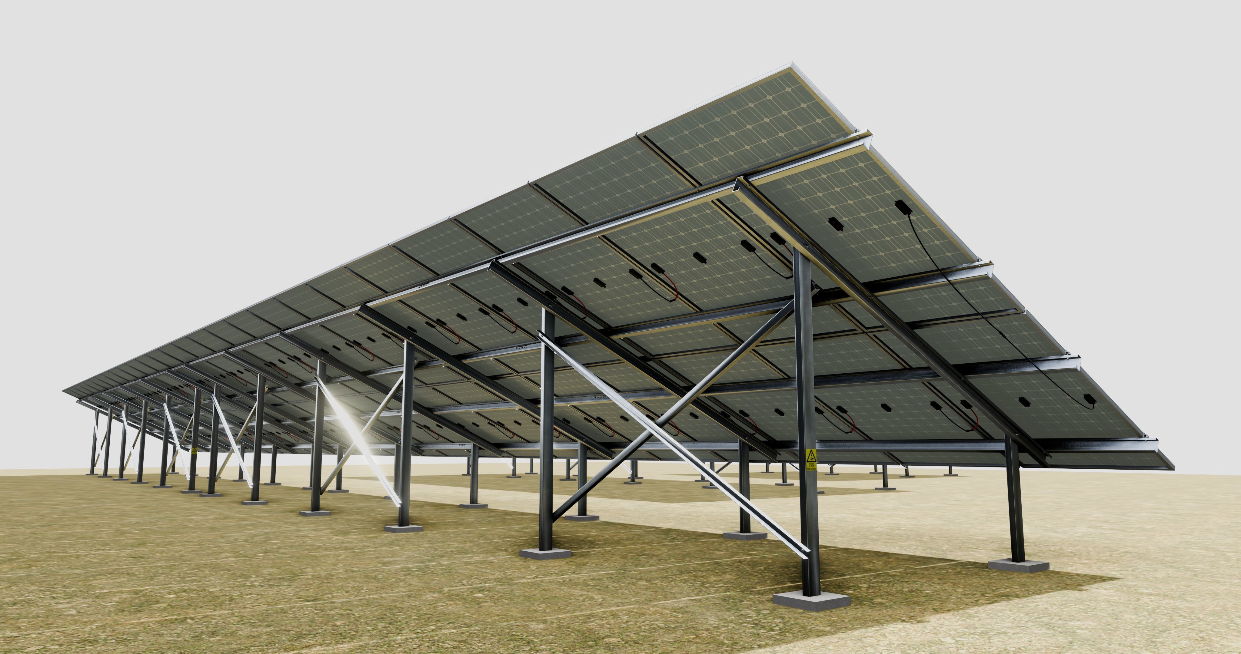 5 in 1 Solar Energy Structures 3D model_10