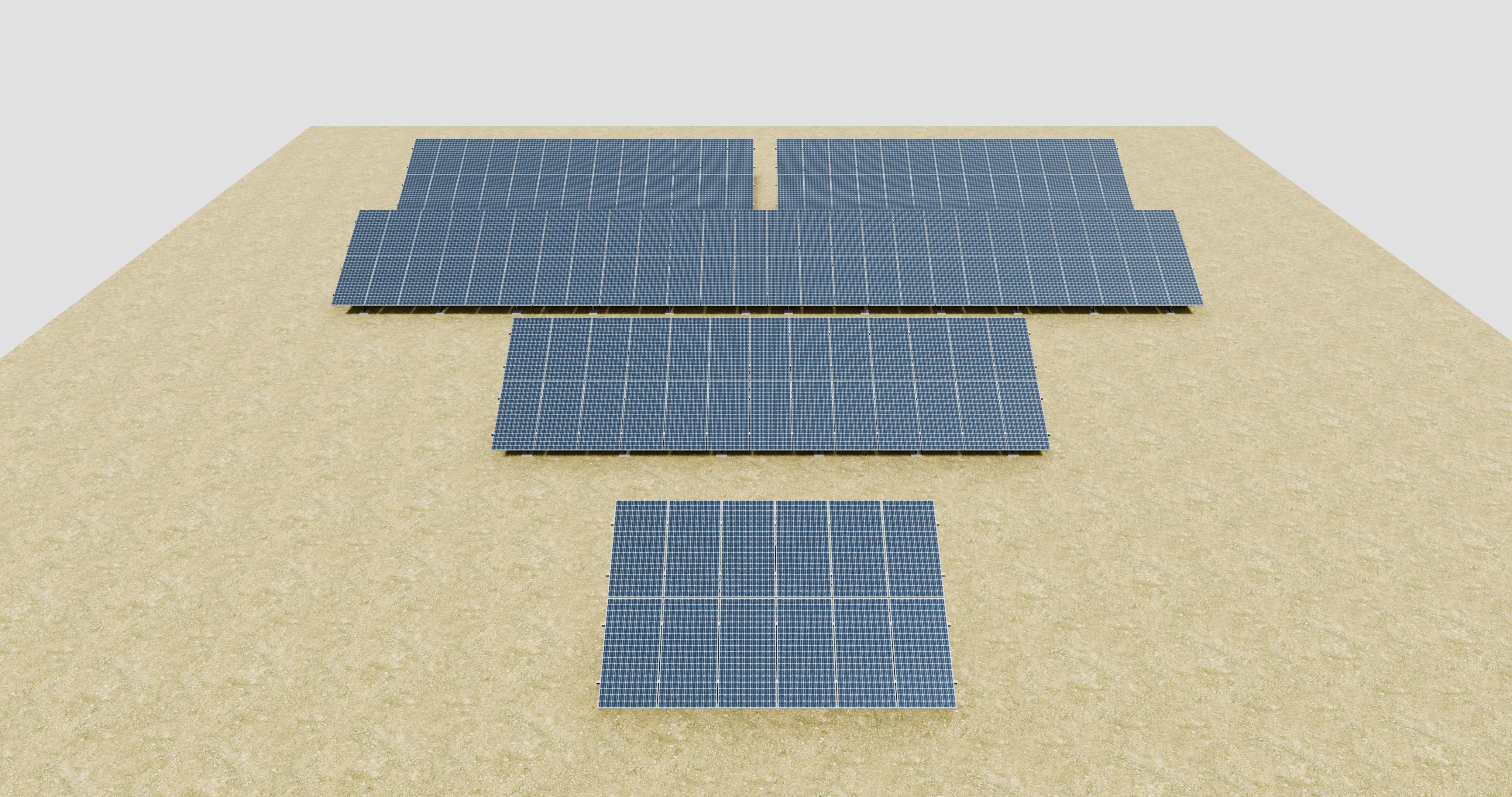 5 in 1 Solar Energy Structures 3D model_29