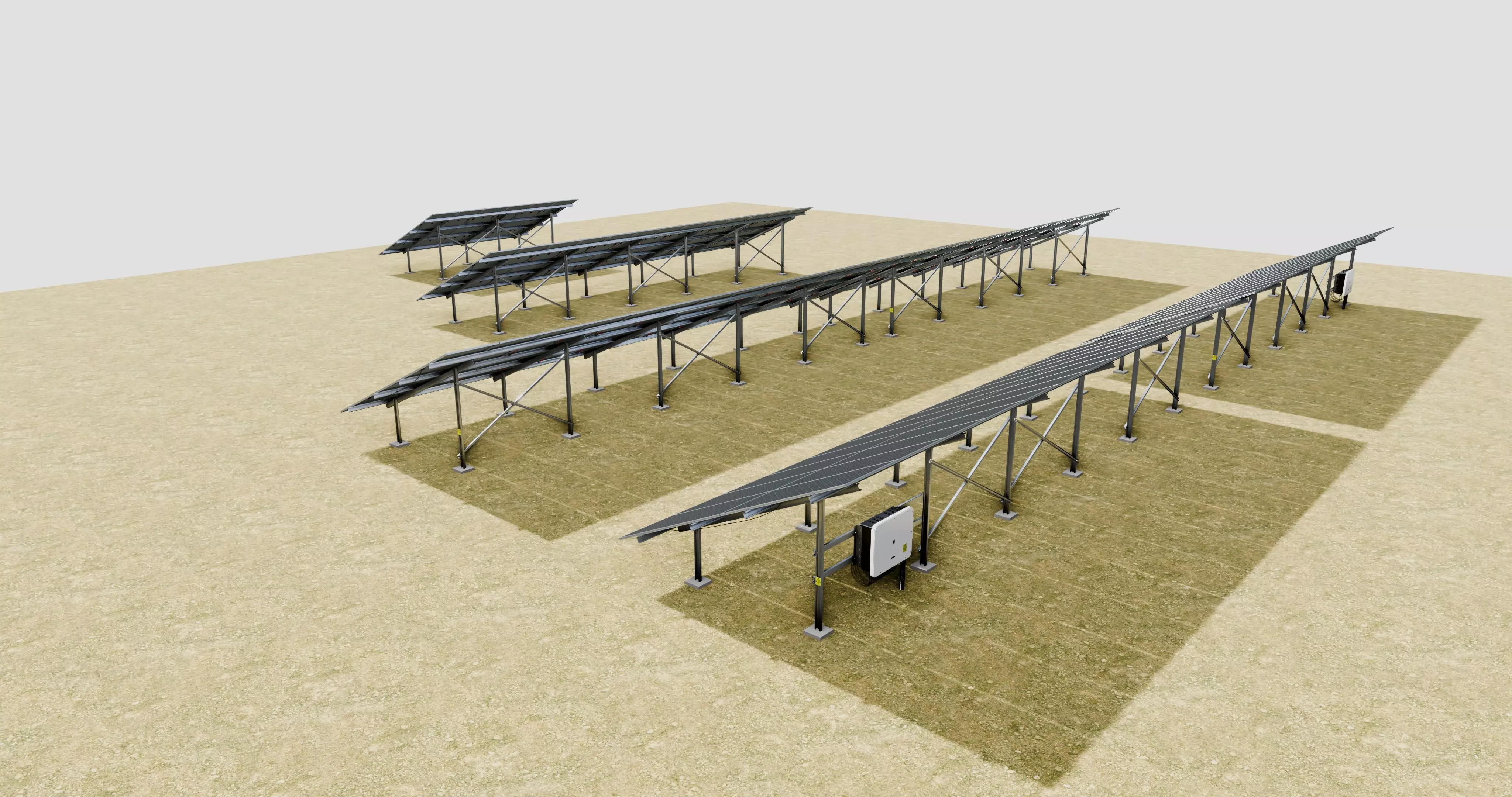 5 in 1 Solar Energy Structures 3D model_0