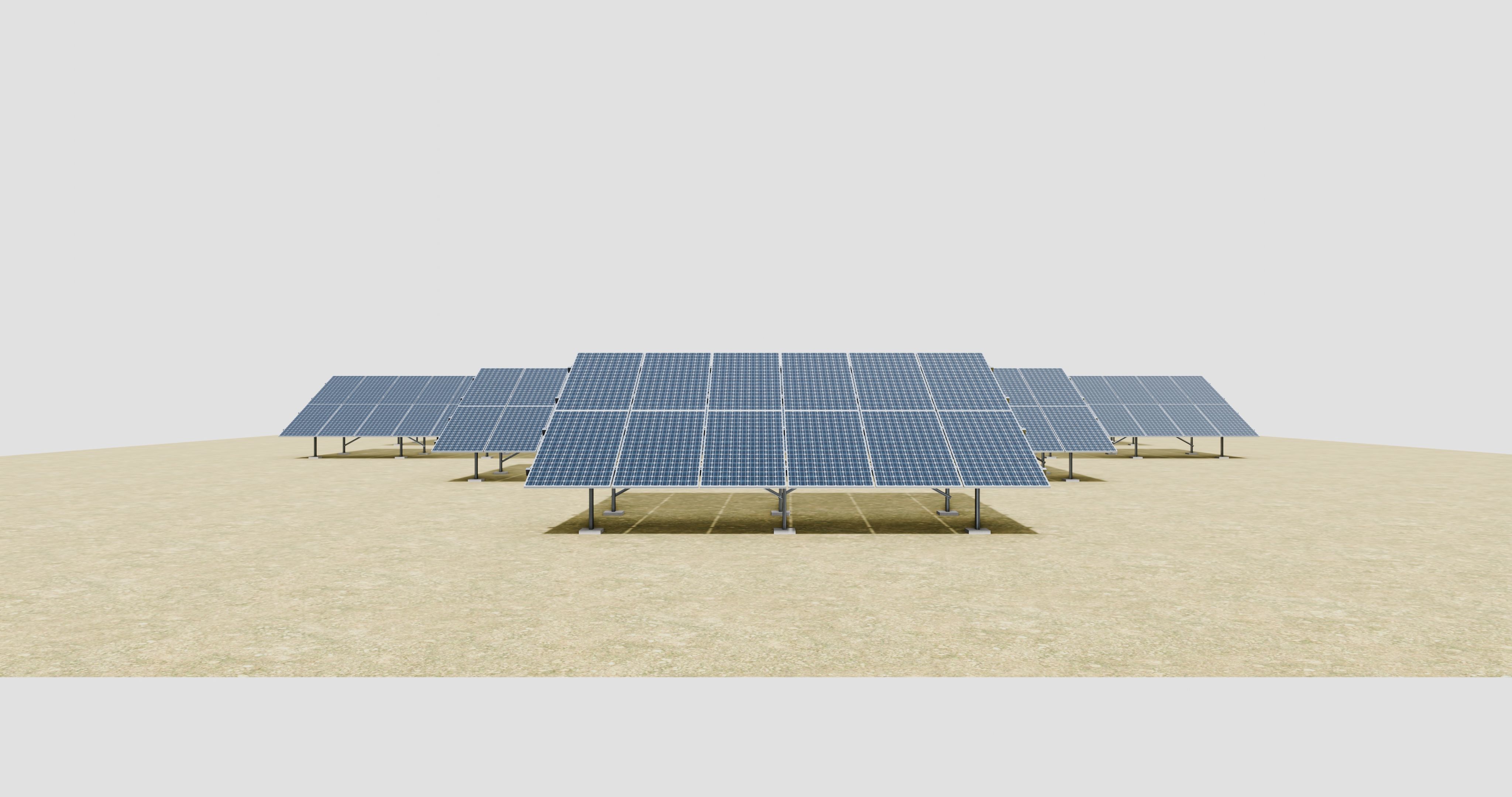 5 in 1 Solar Energy Structures 3D model_28