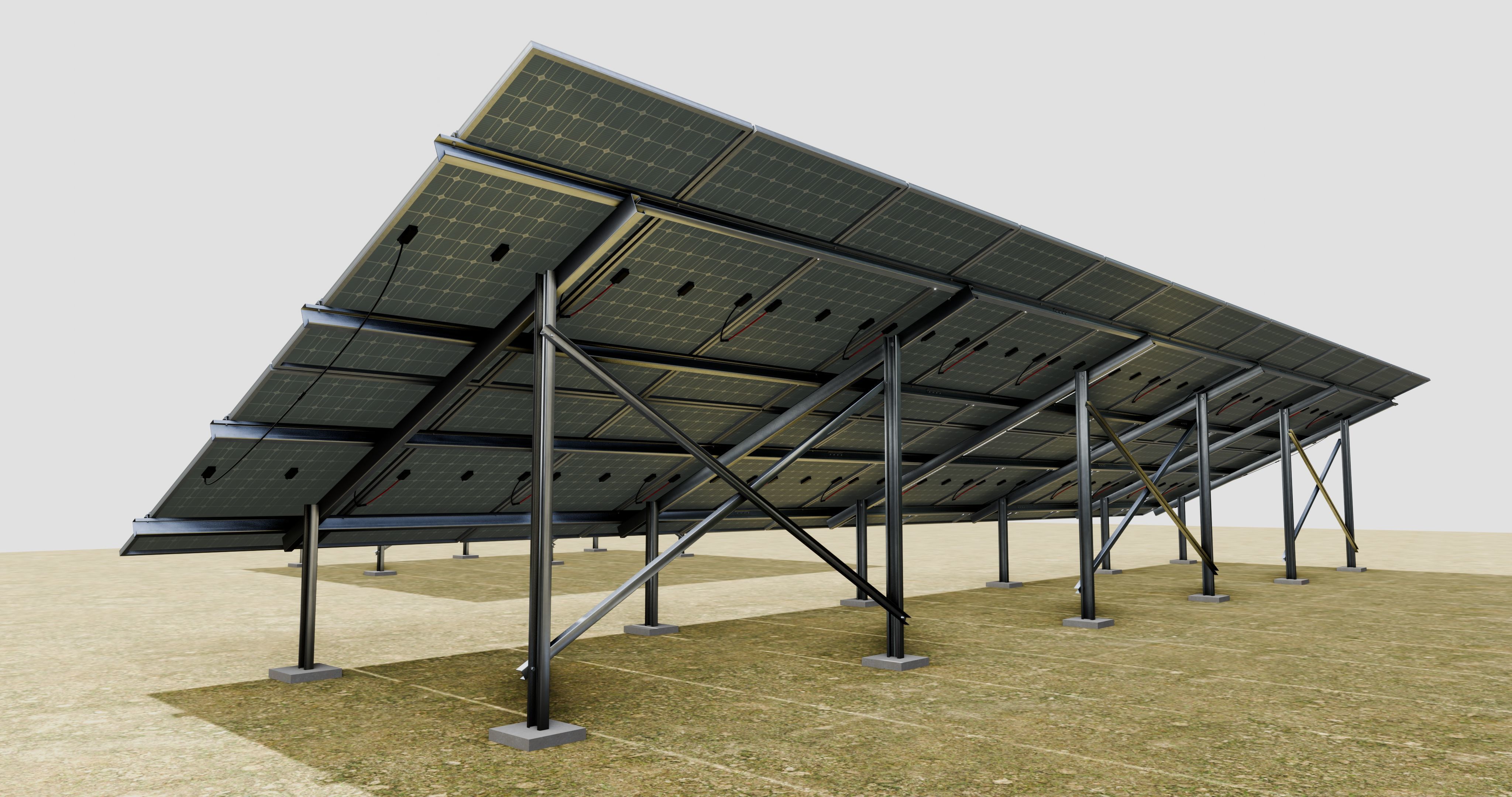 5 in 1 Solar Energy Structures 3D model_9