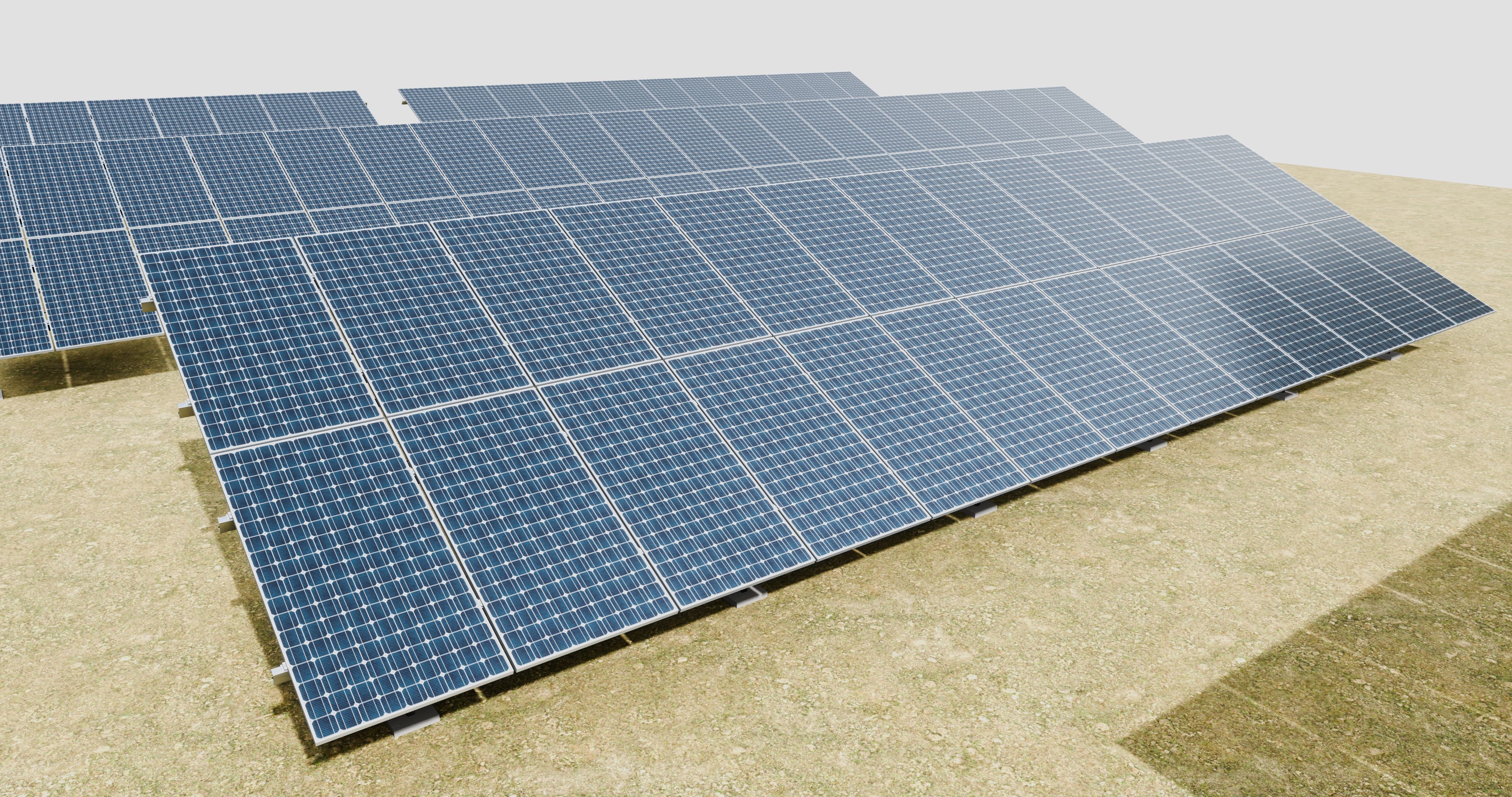 5 in 1 Solar Energy Structures 3D model_38