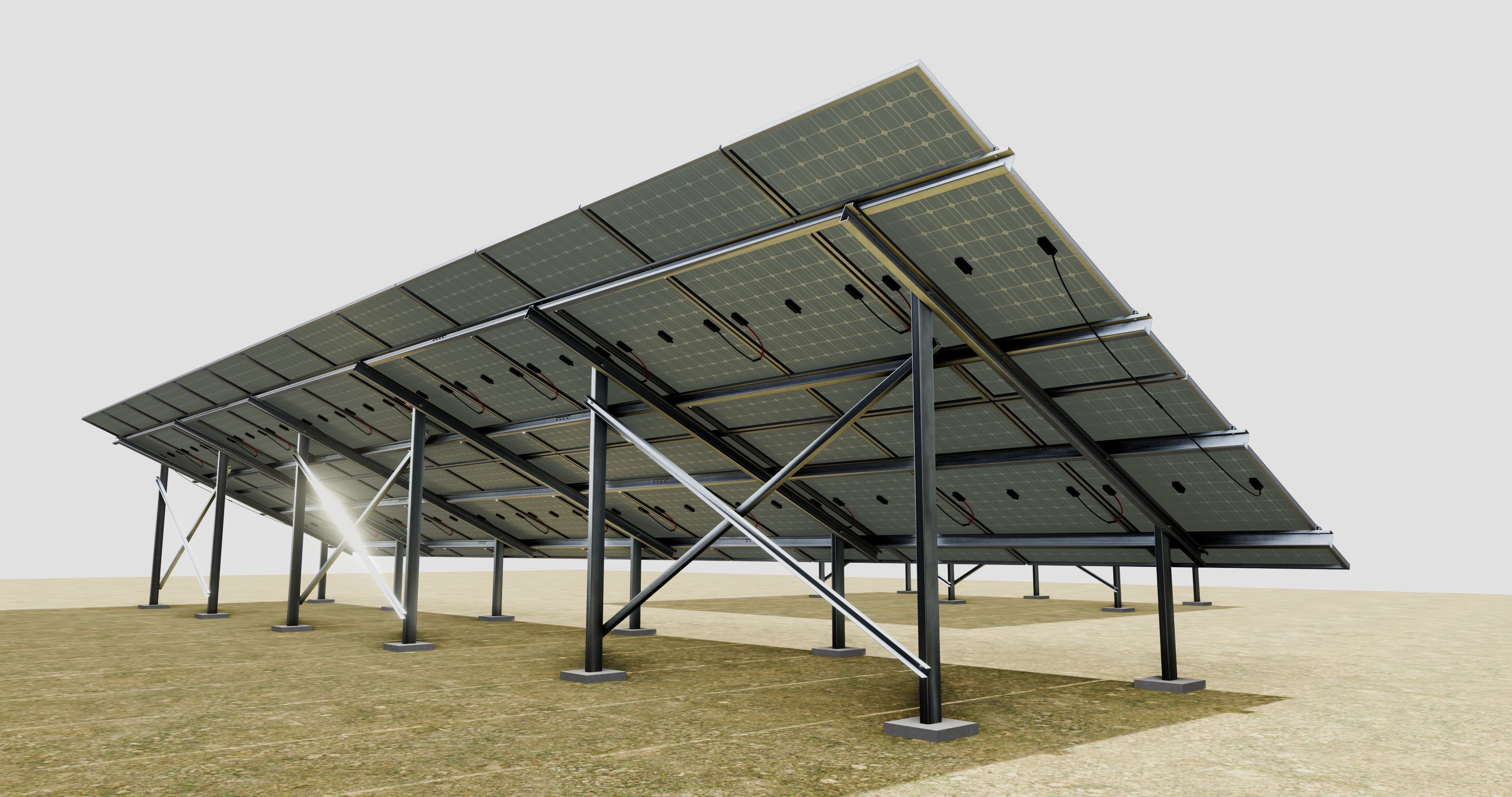 5 in 1 Solar Energy Structures 3D model_8