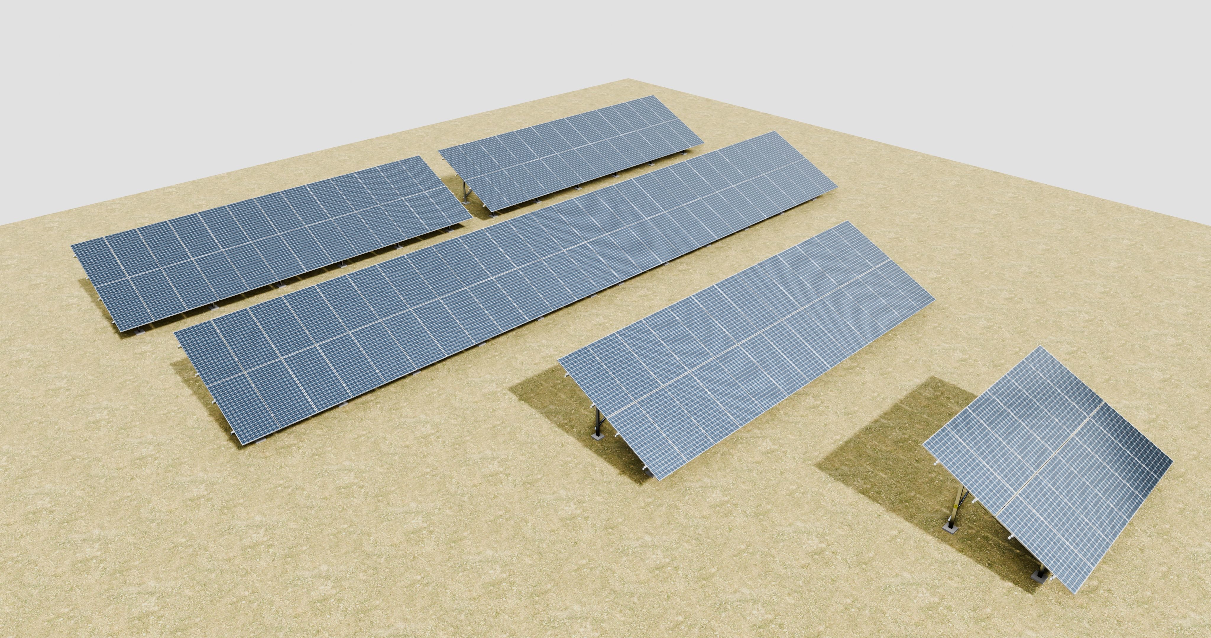 5 in 1 Solar Energy Structures 3D model_3