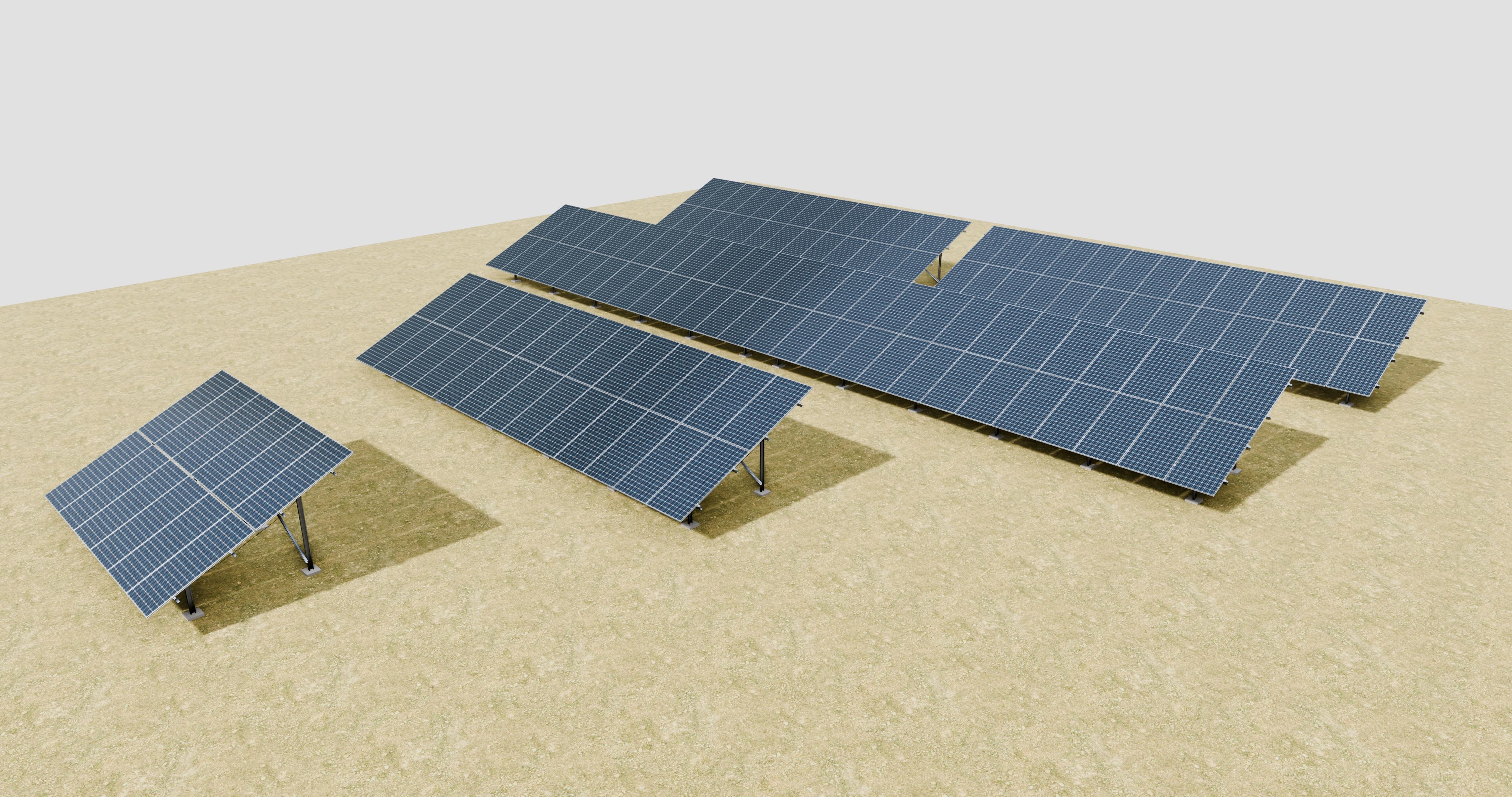 5 in 1 Solar Energy Structures 3D model_14