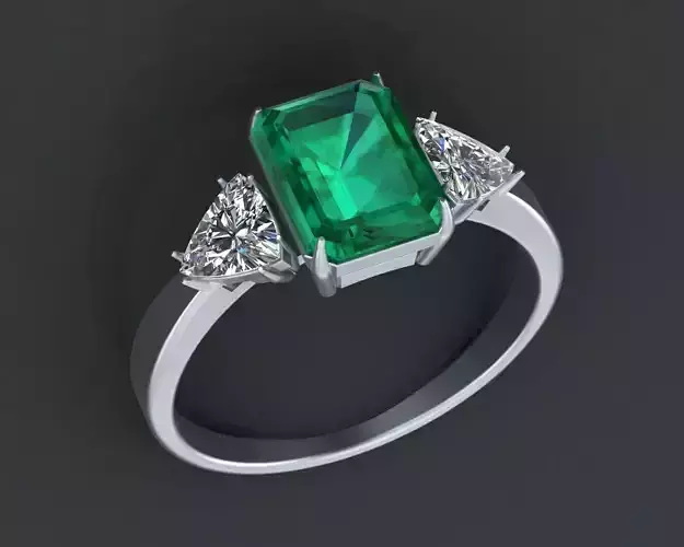 Clasic style ring with gem  for CNC or 