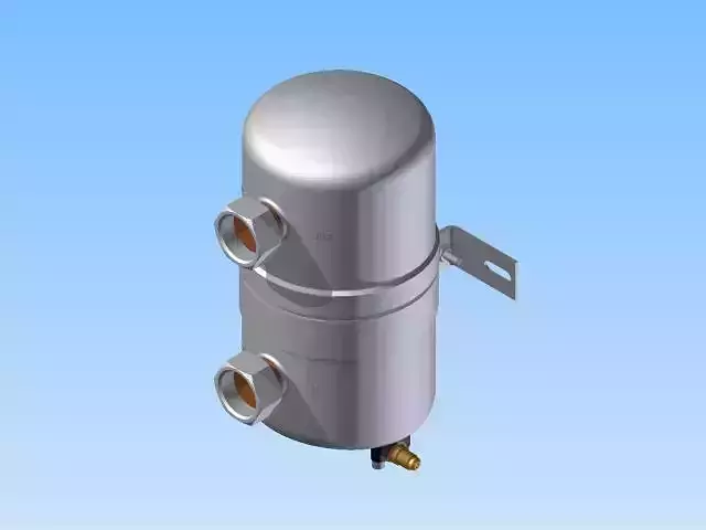 motocompresor stainless steel water heater 3D model