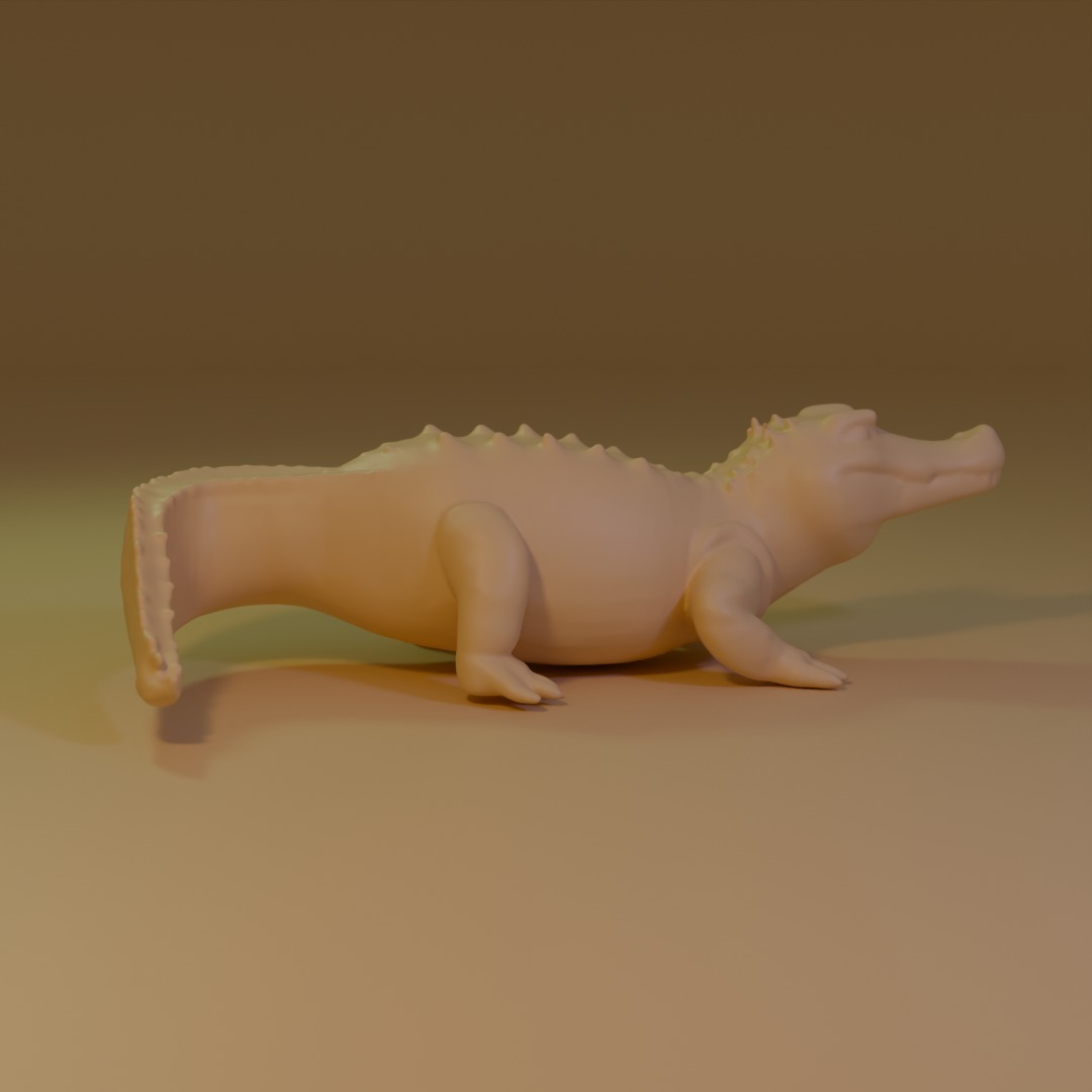 crocodile 3D model_3