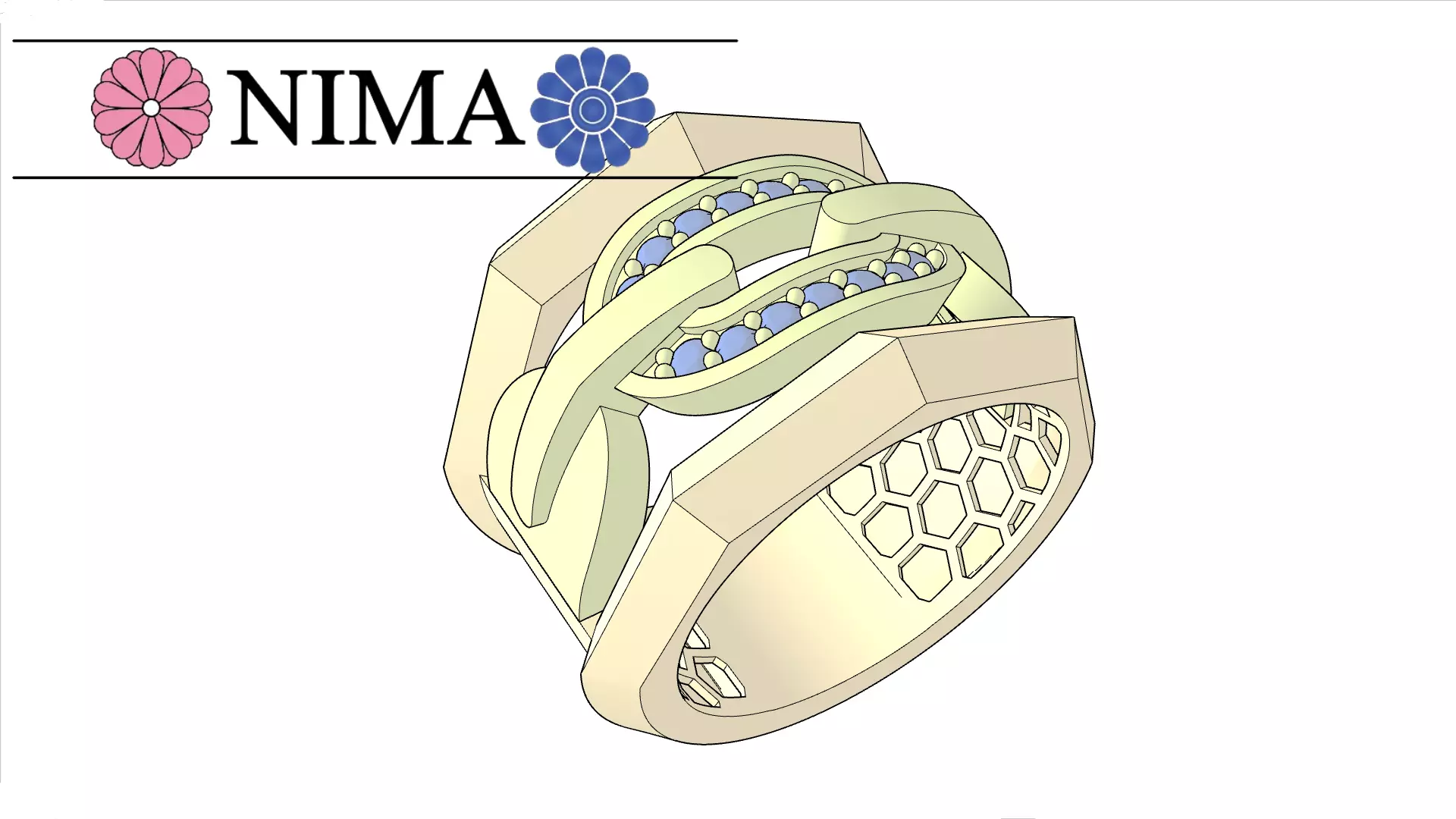 ROWS FACCET RING NIMA Free 3D print model