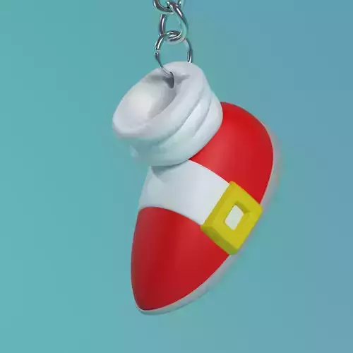 Sonic the Hedgehog Shoe Keychain No Support - 3MF available 3D print model Sonic the Hedgehog Shoe Keychain No Support - 3MF available 3D print model