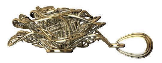 Direct Casting Flower Pendant 3D model Texture 3D print model_12