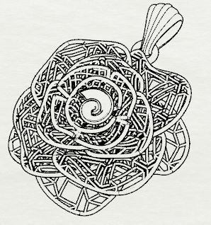 Direct Casting Flower Pendant 3D model Texture 3D print model_10