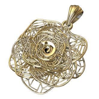 Direct Casting Flower Pendant 3D model Texture 3D print model_16