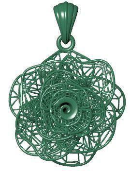 Direct Casting Flower Pendant 3D model Texture 3D print model_19
