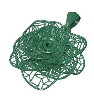 Direct Casting Flower Pendant 3D model Texture 3D print model_18